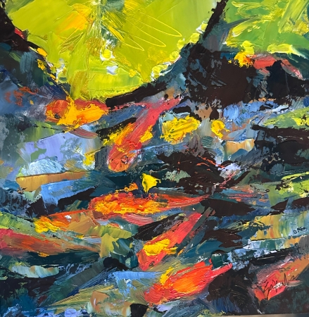 Water Garden Koi by artist Sue Sakahara